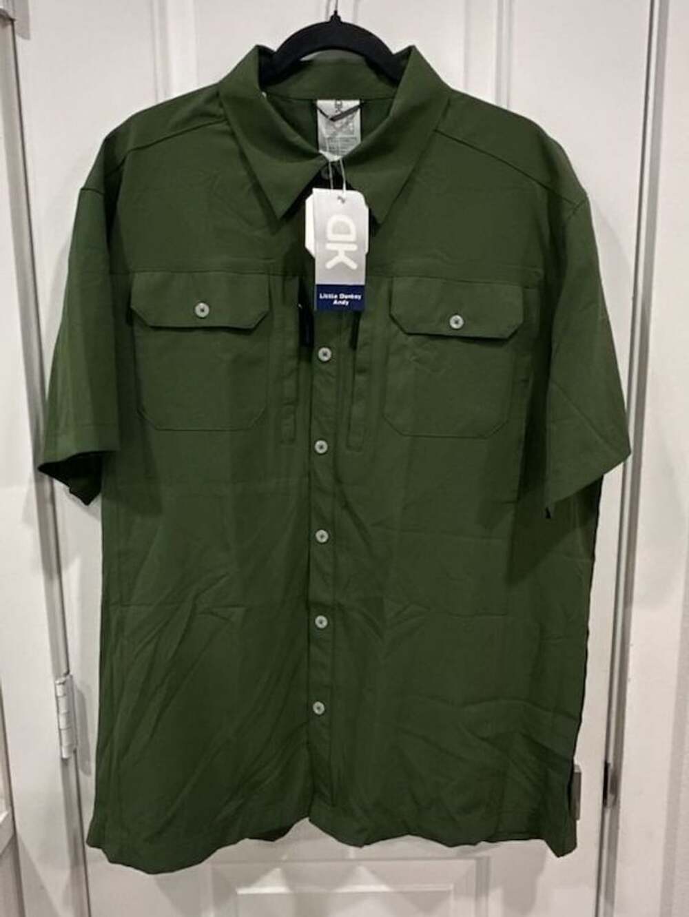 Little Donkey Andy Short Sleeve Hiking Shirt Size L Green
